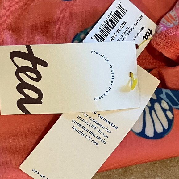 NWT Tea brand swim suit set with rash guard size 18-24 mo - Picture 2 of 5